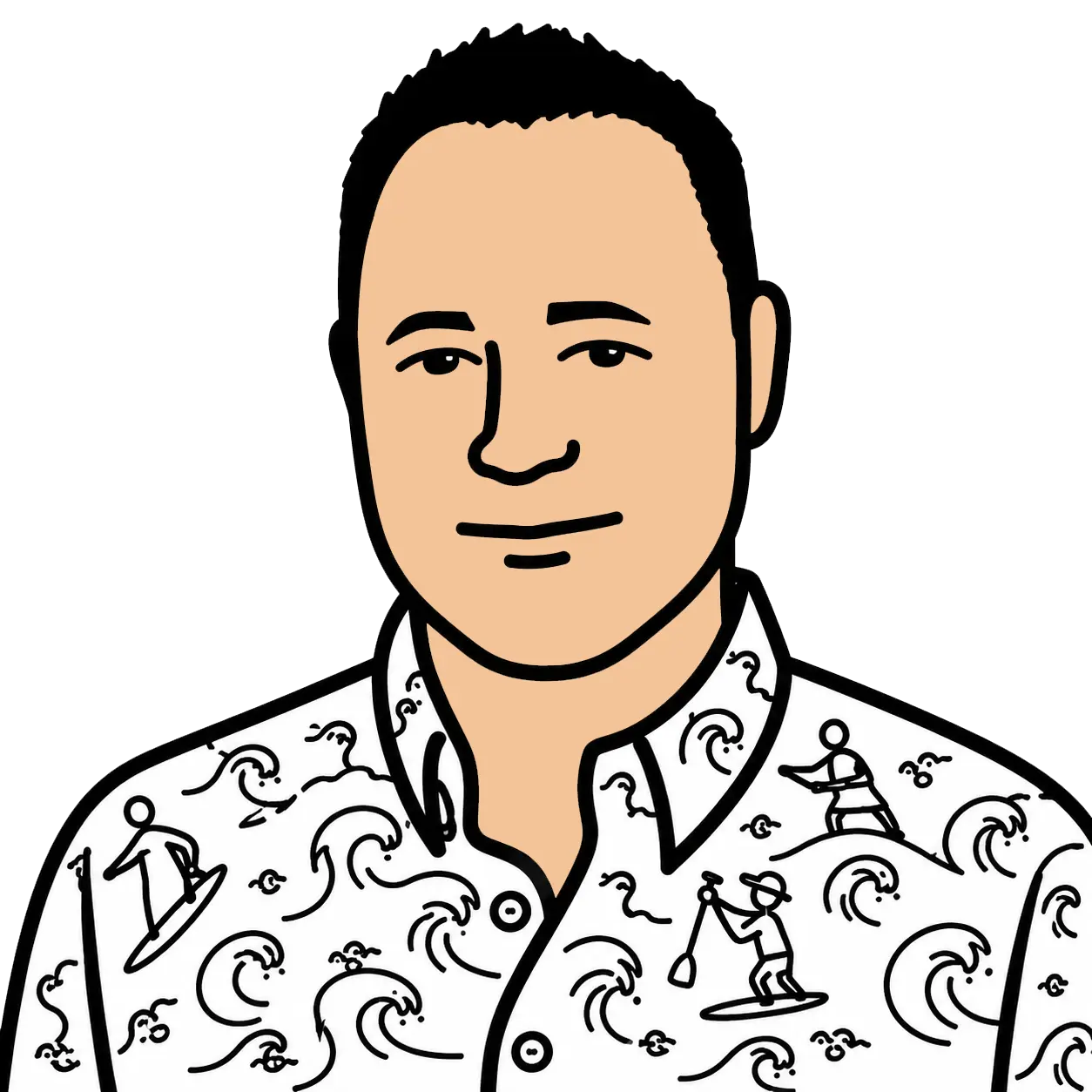 Illustrated portrait of Jaymes Cloninger